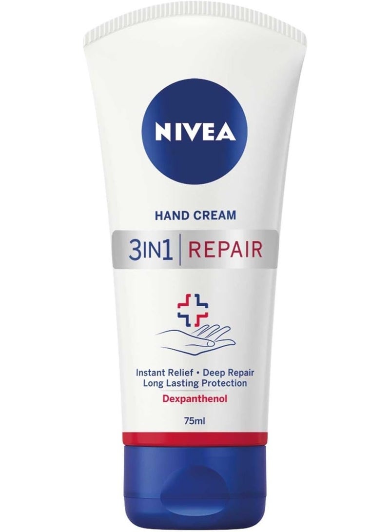 Nivea Repair Hand Cream 3in1 75 ml - Image 1
